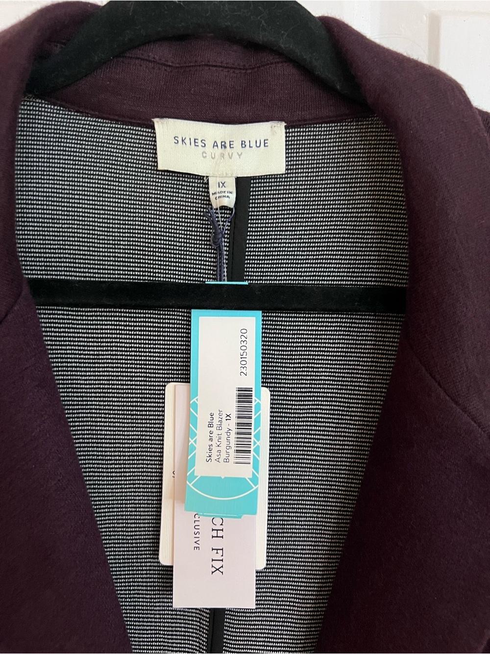 Skies Are Blue Plum Open-Front Blazer Jacket - Picture 2 of 3